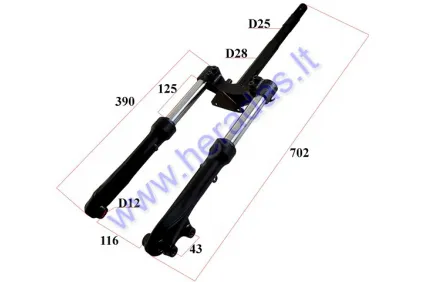 Front fork for electric trike scooter MS03ROF with roof