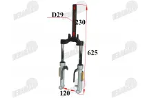 Electric tricycle front fork fits PRAKTIK2 ECO