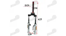 Elektrinio triračio priekinė šakė tinka PRAKTIK2 EKO