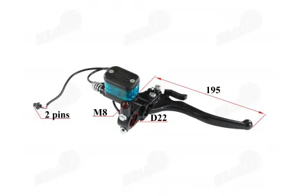 Front brake handle with master cylinder for electric tricycle PRAKTIK1,2 A6 XD