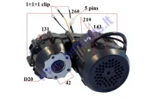 ELECTRIC TRIKE SCOOTER ENGINE WITH TRANSMISSION GEARBOX 60V MS04 SINE WAWE 15 TUBE FITS WITH SUITABLE CONTROLER