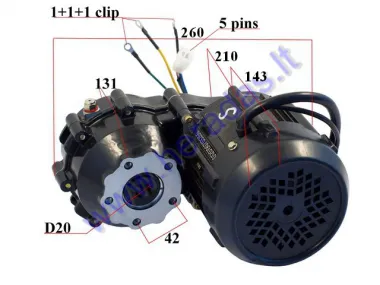 ELECTRIC TRIKE SCOOTER ENGINE WITH TRANSMISSION GEARBOX 60V MS04 SINE WAWE 15 TUBE FITS WITH SUITABLE CONTROLER