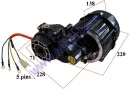 Elektrinio triračio variklis su reduktorium 60V800WAT  PRAKTIK1