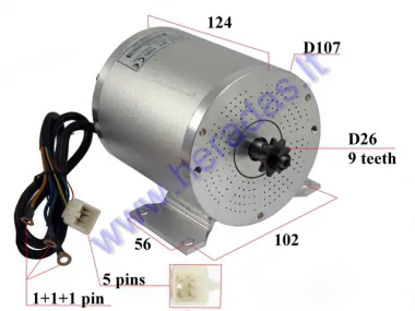 ELECTRIC BRUSHLESS MOTOR FOR QUAD BIKE 500w 36V