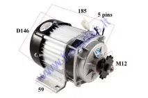 Electric Brushless Motor for Quad Bike  500w 48V 480r/min 13.5A IP33