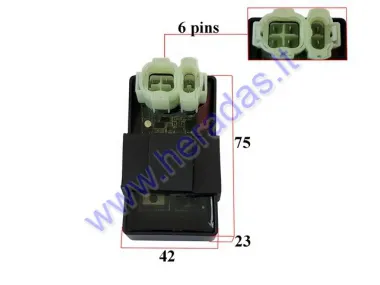 Elektroninis uždegimas CDI 6 kontaktų motorolerio 4T KYMCO pastovios srovės DC, neriboja apsukų