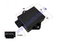Elektroninis uždegimas CDI 8 kontaktų ATV keturračio motociklo JT161120 FS300 LH300 9000RPM apsukos Linhai 300cc