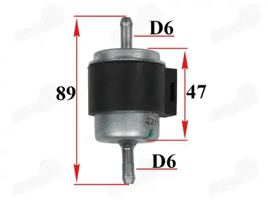 Fuel filter gasoline for motorcycle, moped, scooter fits RUBI50, FLASH50