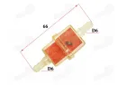 Universal fuel filter 6mm with magnet