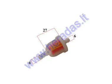 Fuel filter universal 6mm