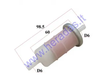 FUEL FILTER UNIVERSAL 6mm