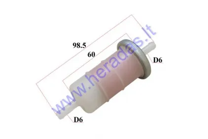 FUEL FILTER UNIVERSAL 6mm