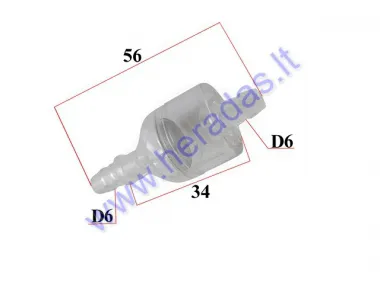 Fuel filter universal 6mm