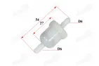 Fuel filter universal 6mm