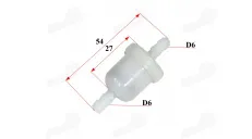 Fuel filter universal 6mm