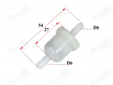 Fuel filter universal 6mm
