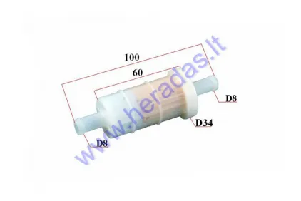 FUEL FILTER UNIVERSAL 8mm