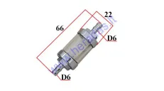 FUEL FILTER UNIVERSAL METAL 6MM