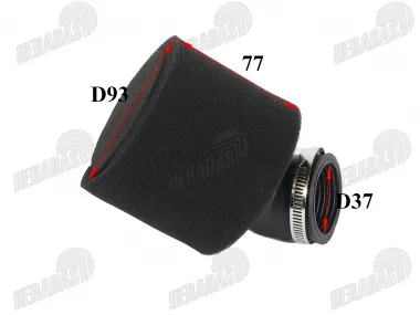 Air filter for ATV quad bike D38MM 45 DEGREE ANGLE