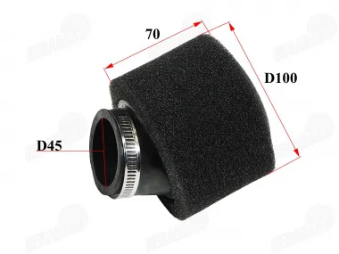 Filtras oro ATV keturračio motociklo D45MM 45 LAIPSNIŲ KAMPAS