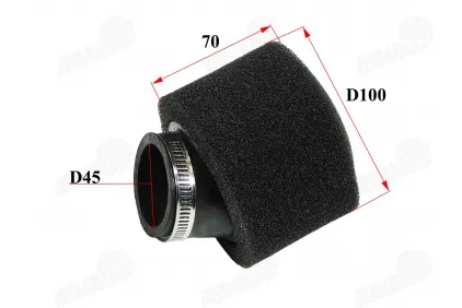 Filtras oro ATV keturračio motociklo D45MM 45 LAIPSNIŲ KAMPAS