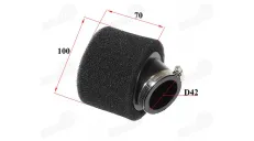 Air filter for motorcycle quad bike universal D42MM 45 degree angle