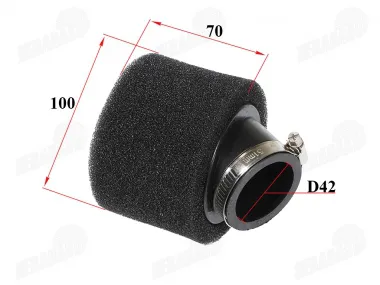 Air filter for motorcycle quad bike universal D42MM 45 degree angle
