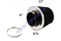 Sport air filter universal height 127mm, inside 70mm, outside 117/150mm