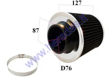 Sport air filter universal height 127mm, inside 70mm, outside 117/150mm
