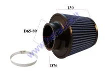 Sport air filter universal height 130mm, inside 73mm, outside 115/140mm