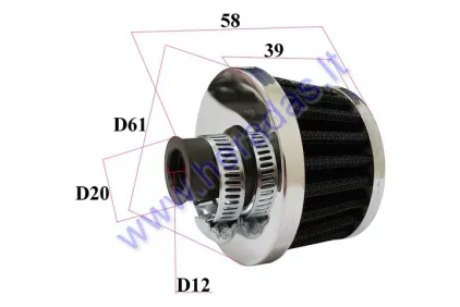 Filtras oro sportinis universalus aukštis 55mm, plotis 60mm