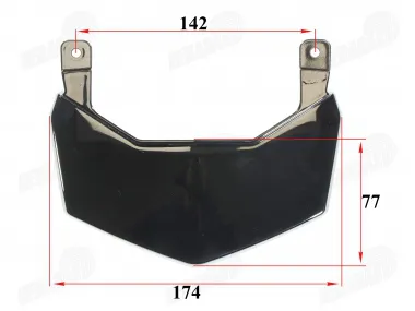 Rear plastic trim above the headlight for motorcycle fits NAKED50