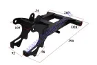 Rear swing arm for quad bike HUNTER 200cc GY6 square tube