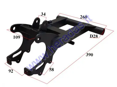 Rear swing arm for quad bike HUNTER 200cc GY6 square tube