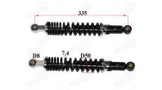 Rear shock absorber set 2pcs black spring L335