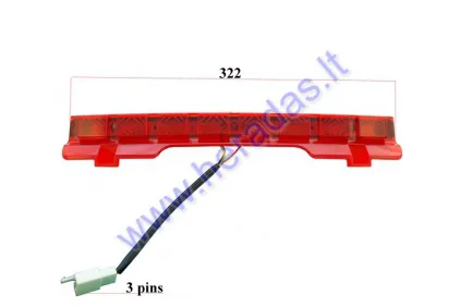 Galinis centrinis  žibintas  elektrinio keturračio, skuterio  XL4L COMFIMAX,COMFIMAX dviviečio su stogu, MS03ROF su stogu