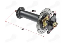 Rear half shaft right side for electric tricycle, scooter fits HIMOTO HM3