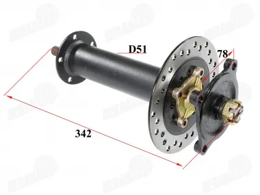 Rear half shaft right side for electric tricycle, scooter fits HIMOTO HM3