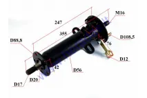 Rear right half axle of electric trike scooter MS01 MS03