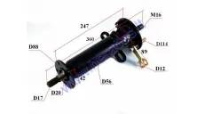 Rear right half axle of electric trike scooter MS03 MS04