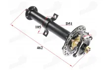 Rear axle shaft left side for electric tricycle, scooter fits HIMOTO HM3