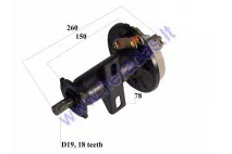 Rear left side half axle of electric three-wheel electric scooter , suitable for PRACTIC1