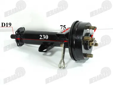 Galinis pusašis kairės pusės elektrinio triračio PRAKTIK2 EKO