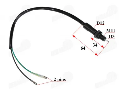 Rear brake sensor with nuts fits MINICHOPER