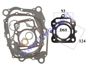 Water-cooled cylinder head gasket for ATV220-250cc LC Bashan D68mm
