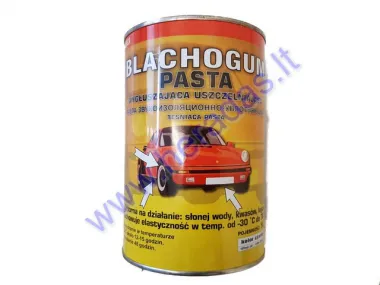 Garsą izoliuojanti pasta 1l Juoda BLUE CAR BLACHOGUM Kaučiuko garso izoliacinė, antikorozinė danga automobiliams ir valtims
