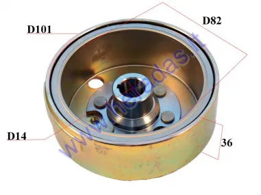 Generatoriaus magnetas motorolerio 2T Keeway,CPI 12-15,5mm