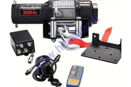 Electric winch 12V 3.3hp / 2,5kw 12V Towing power: 1587kg (3500LB)