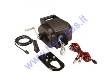 Electric winch, tow rope 12V Towing power: 900kg
