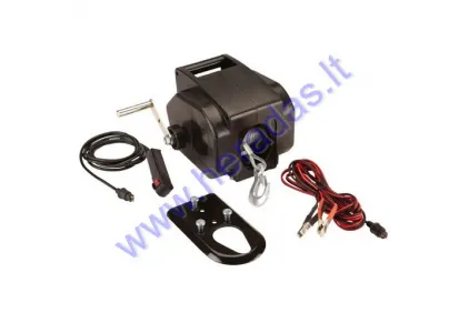Electric winch, tow rope 12V Towing power: 900kg